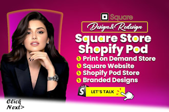 build a square online store or shopify pod website