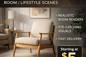 make realistic 3d and room renders