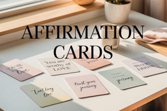 design affirmation cards, self care cards and quote card deck