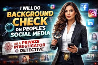 do background check on peoples social media as a private investigator detective