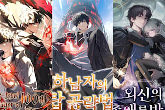 do anime manga webtoon cover light novel webtoon manhwa webnovel cover design