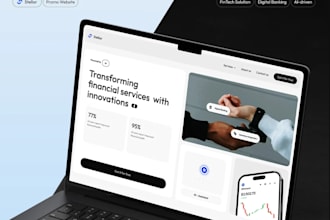 design a creative and modern UI UX for your fintech website