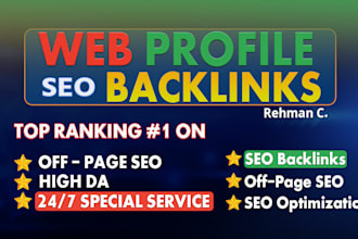 create high quality web profile backlinks for SEO ranking