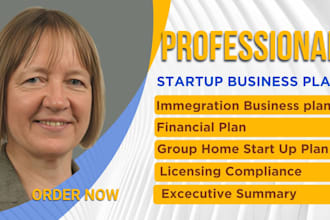 write start up business plan for aba therapy, group home, assisted living