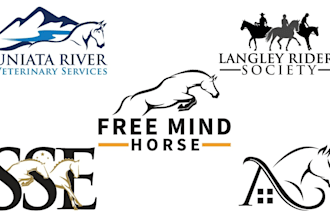 make your equestrian equine horse dog pet farm animal logo for you