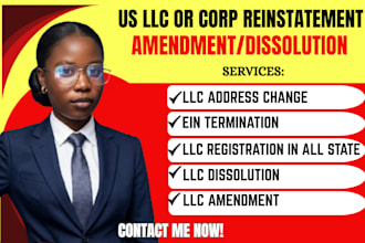 do llc amendment, llc reinstatement, llc dissolution and US llc compliance