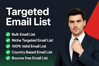 provide niche targeted email list for your business leads marketing