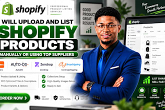 upload and list shopify products manually or using dsers autods zendrop cj
