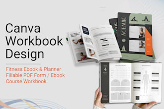design coaching workbook, canva fitness ebook lead magnet, workbook, canva ebook
