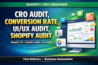 do optimization cro conversion rate, shopify audit, shopify cro, cro, uiux audit