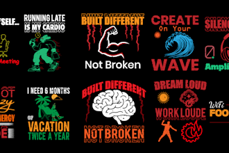 create modern trendy typography t shirt design