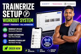 setup trainerize workout plan everfit truecoach fitness app