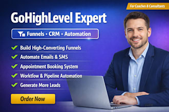 setup gohighlevel automation CRM funnels workflows lead gen for coaches