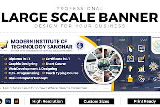 design professional large scale and rollup banners