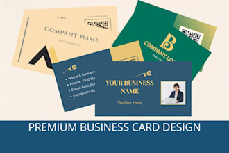 design a professional luxuary busniness card with a qr code