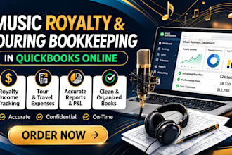 do music royalty and touring bookkeeping in quickbooks online