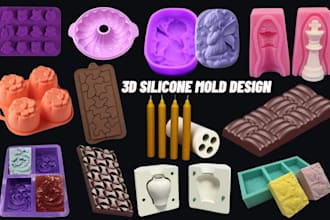 design custom silicone mold for resin, candle, soap, chocolate mold on solidwork
