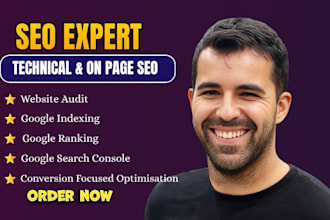 do technical and on page seo, website audit, google search console indexing