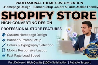 customize your shopify store design and homepage professionally