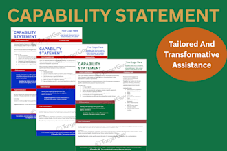 design a government capability statement business capability statement