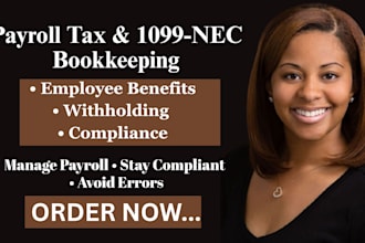 do payroll tax tracking, employee benefits and 1099 nec contractor bookkeeping