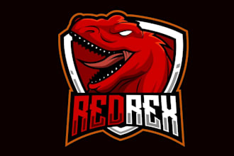 do wonderful and excellent dinosaur logo design