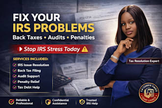 fix irs tax problems resolve irs issues, back tax audits, tax debt or penalty
