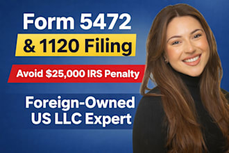file form 5472 and irs 1120 pro forma foreign owned US llc