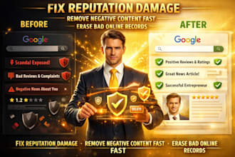 fix reputation damage, remove negative content fast, erase bad online records