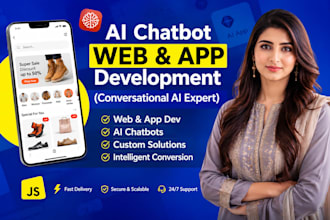 develop ai website, ai mobile app ai chatbot, and custom ai software