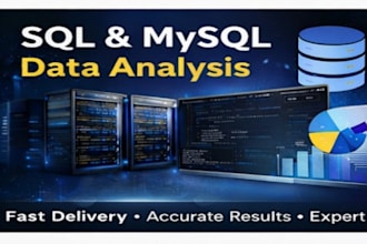 do sql data analysis, queries, database design and reports