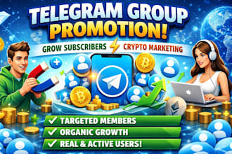 telegram group promotion grow subscribers telegram marketing crypto promotion