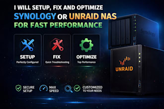 setup, configure and fix synology or unraid nas for last performance
