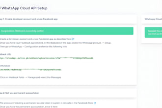 setup whatsapp cloud API with ai automation and integration