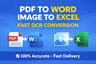 convert ocr, pdf, jpeg, scan to word or excel