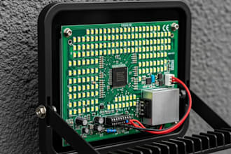 develop smart home led security light, outdoor led floodlight using pcb design