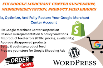 fix google merchant center misrepresentation product feeds errors gmc suspension