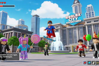 create a full roblox game with full scripting, map building, weapons, gui