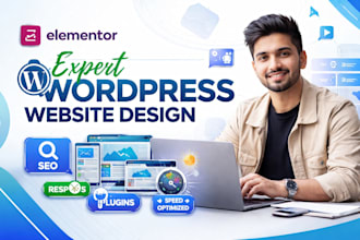 custom wordpress design with elementor mobile responsive SEO optimized