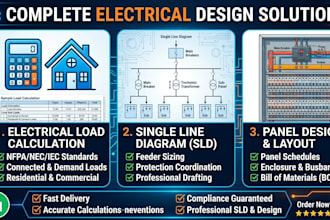 do electrical load calculation, sld and panel design