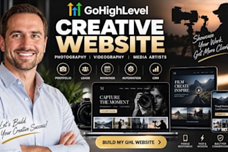 build gohighlevel photography website videography website media artist website