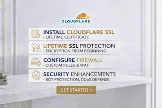 install cloudflare SSL for lifetime on your website and configure firewall