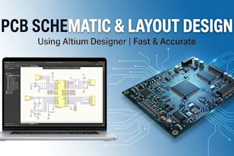 do circuit schematic and pcb design with layout
