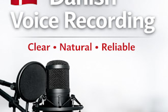 read and record danish text clearly and naturally