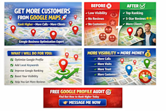 help you to have more customers via google maps in 30 days