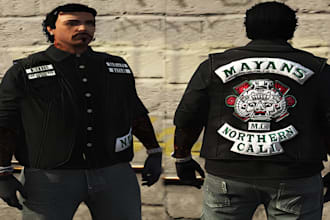 create fivem eup clothing, biker kuttes, mc vest, gang patches for gta v rp
