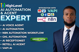 build ai voice agent n8n workflow automation vapi ai retell ghl ai receptionist