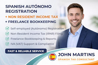 do spanish autonomo registration, non resident income tax, freelance bookkeeping