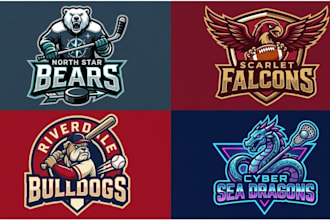 design hockey baseball football or other sports mascot logo for you