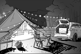 be your storyboard artist for film and animation in 24 hours